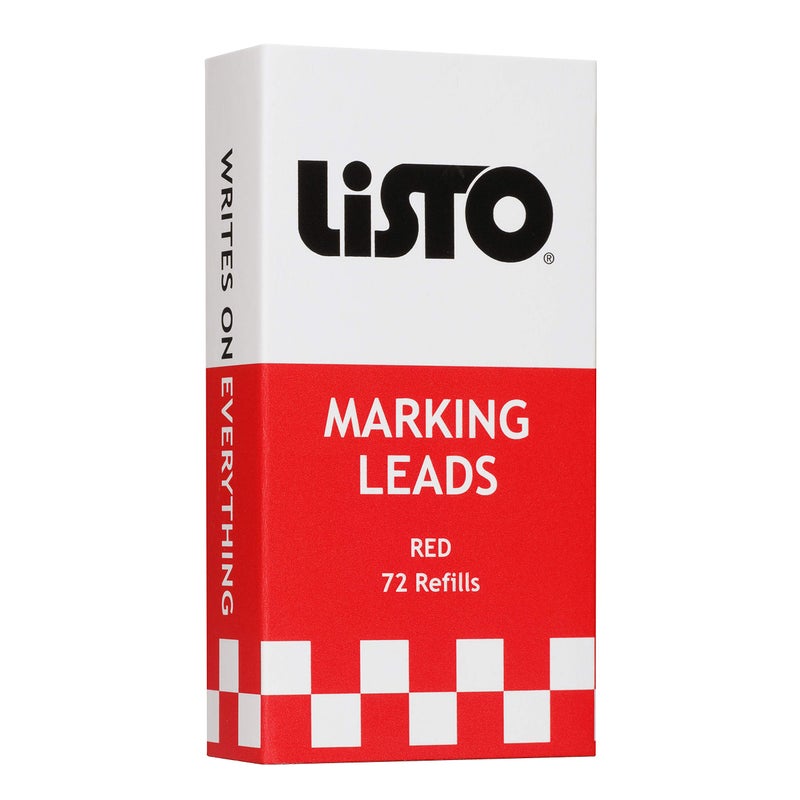 Listo Marking Pencil Refill - Listo 162 Refill, Box of 72, Red - Image 1